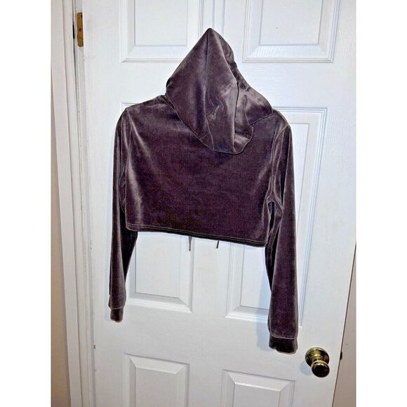 BETTER BE Womens Velour Cropped Hoodie Tracksuit Sz L Juniors - Picture 11 of 16